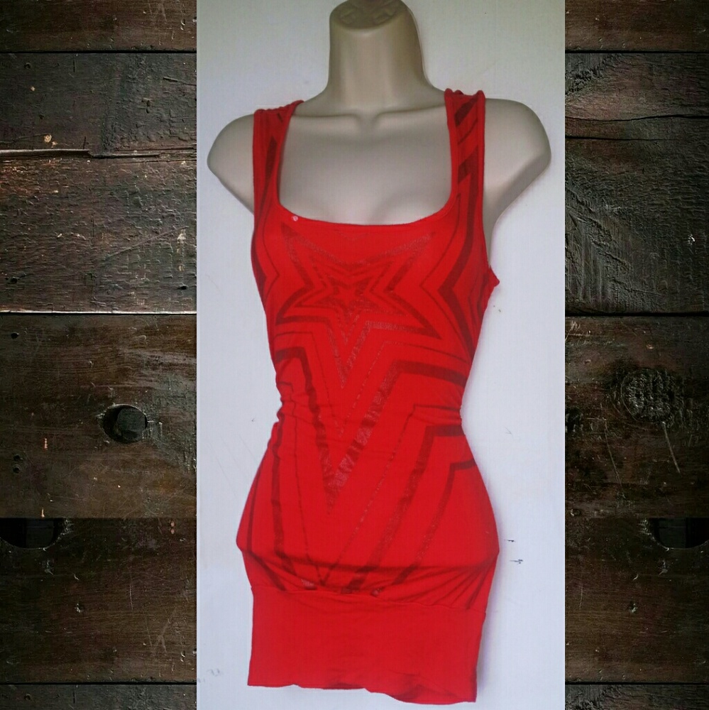 Sydney joy medium womens tank top tunic mini dress